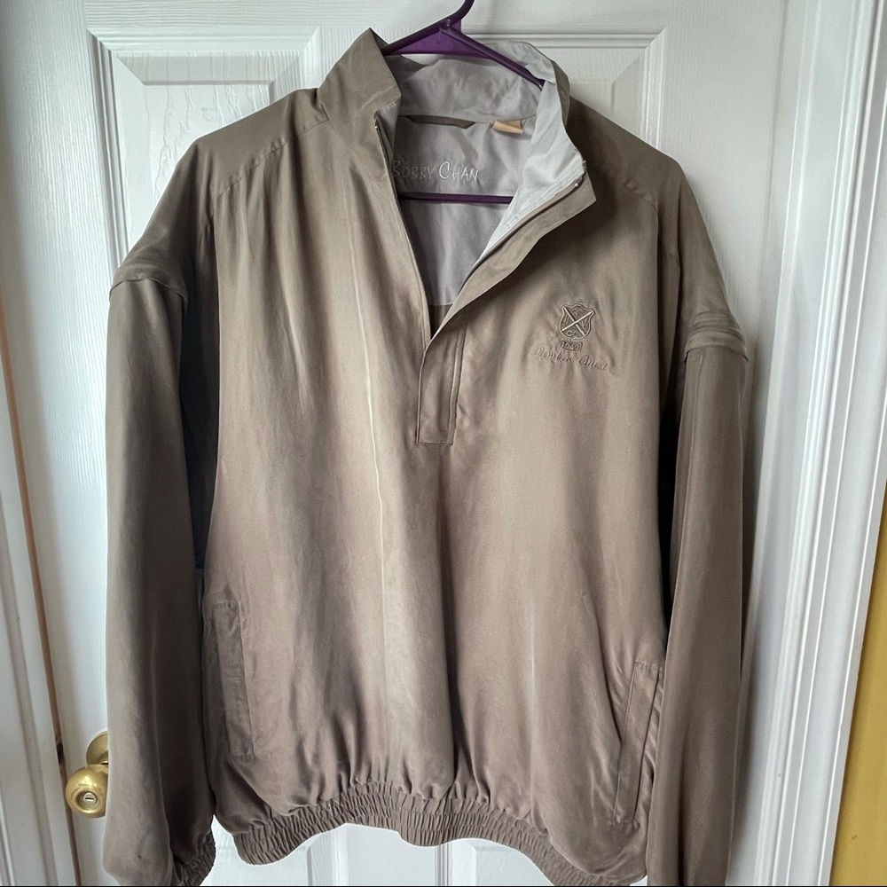 Bobby Chan 1/2 Zip golf Jacket Vest Silk M